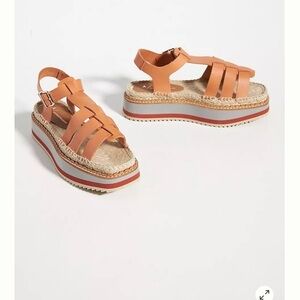Anthropologie Sporty Platform Sandals